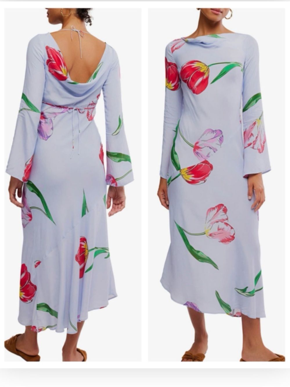 Free people LadIe Tulip Print Long Sleeve Maxi Dress $198